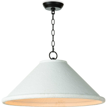 Billie Pendant by Regina Andrew in white. Made from concrete in a modern style.