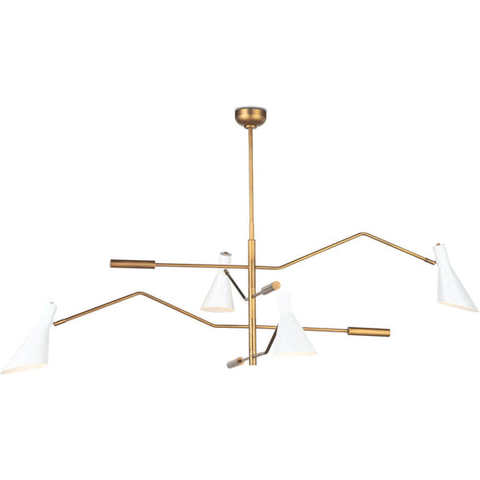 Spyder Chandelier by Regina Andrew in white. Made from steel in a modern style.