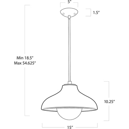 Surfside Pendant by Regina Andrew in ebony. Made from birch wood in a modern style.