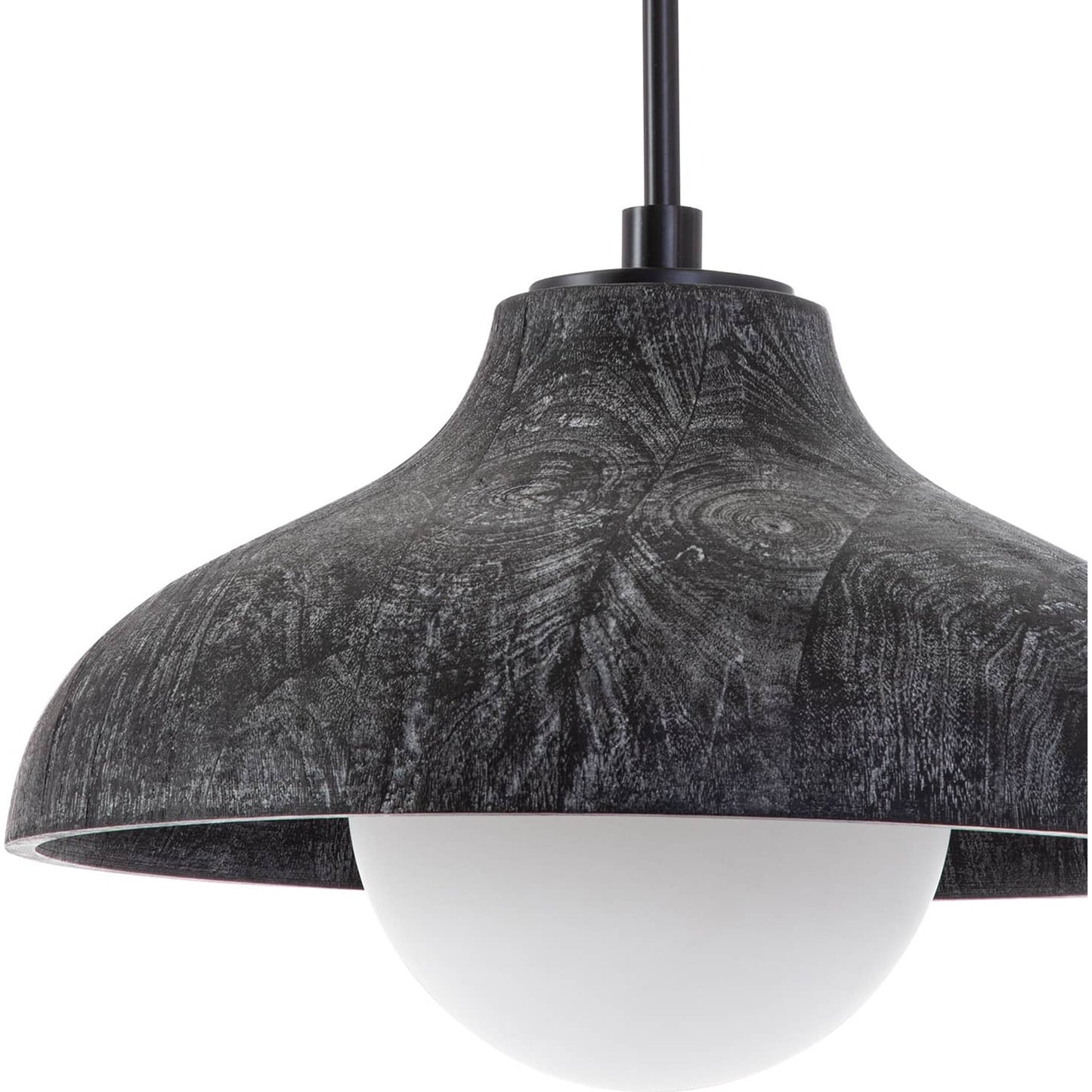 005 SI-1759260 | Closeup | Surfside Pendant by Regina Andrew in ebony. Made from birch wood in a modern style.