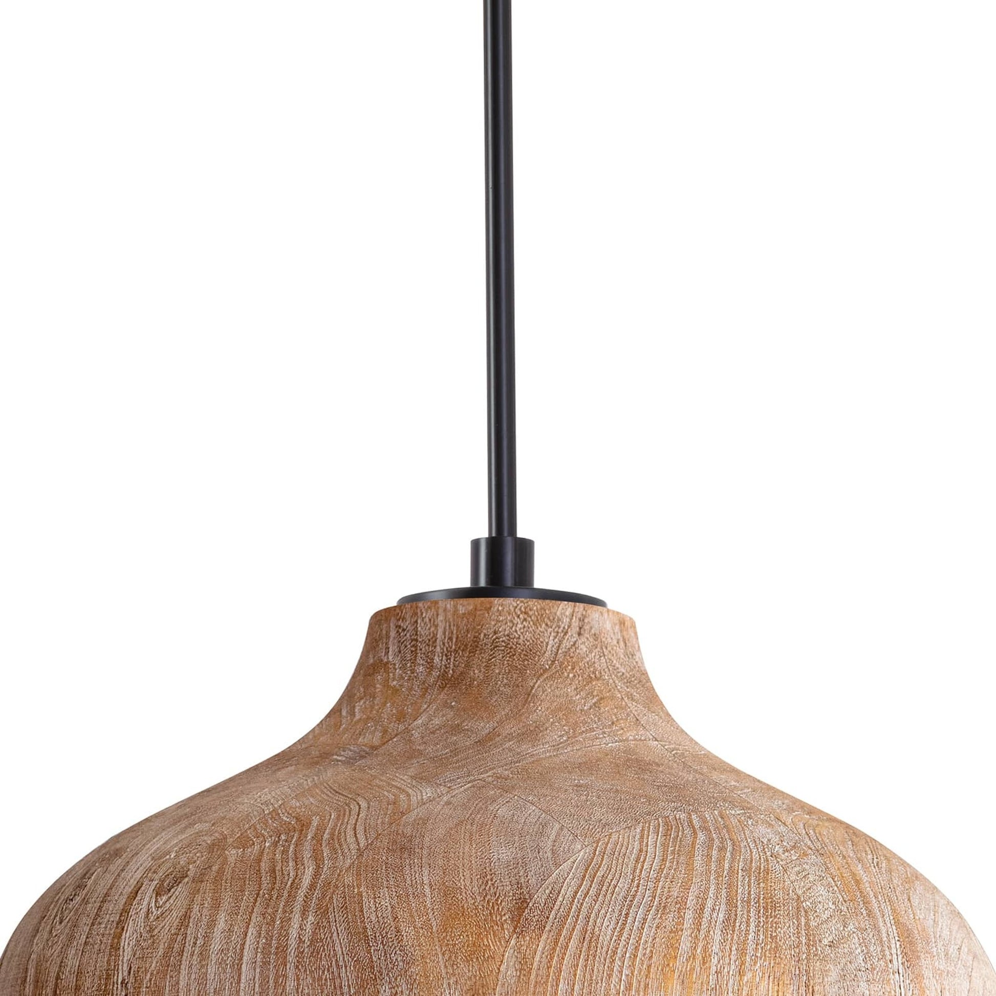 Surfside Pendant by Regina Andrew in ebony. Made from birch wood in a modern style.