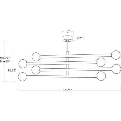 Beaubien Chandelier by Regina Andrew. Made from steel in a modern style.