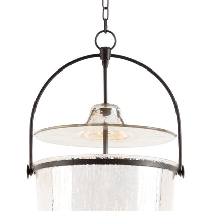 Emerson Bell Jar Pendant by Regina Andrew in antique mercury. Made from glass in a traditional style.