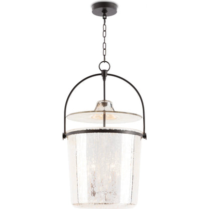 Emerson Bell Jar Pendant by Regina Andrew in antique mercury. Made from glass in a traditional style.