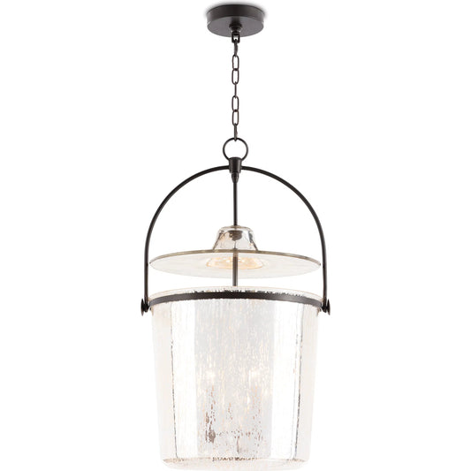 Emerson Bell Jar Pendant by Regina Andrew in antique mercury. Made from glass in a traditional style.