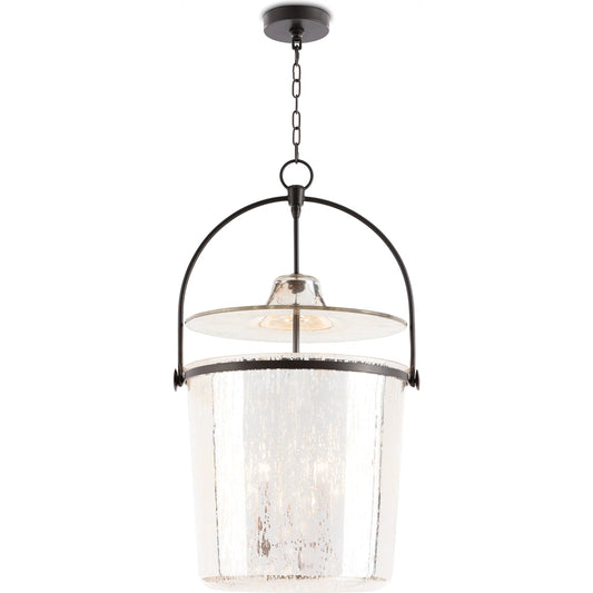Emerson Bell Jar Pendant by Regina Andrew in antique mercury. Made from glass in a traditional style.