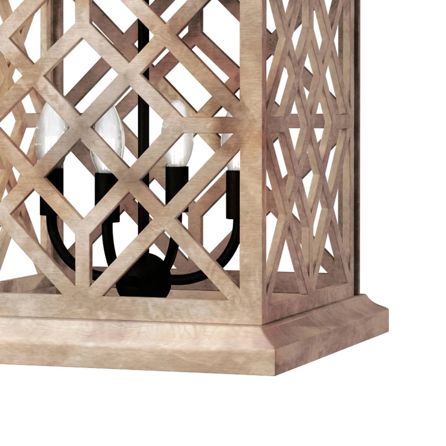 012 SI-1759133 | Closeup | Chatham Natural Lantern by Regina Andrew. Made from wood in a cottage & farmhouse style.