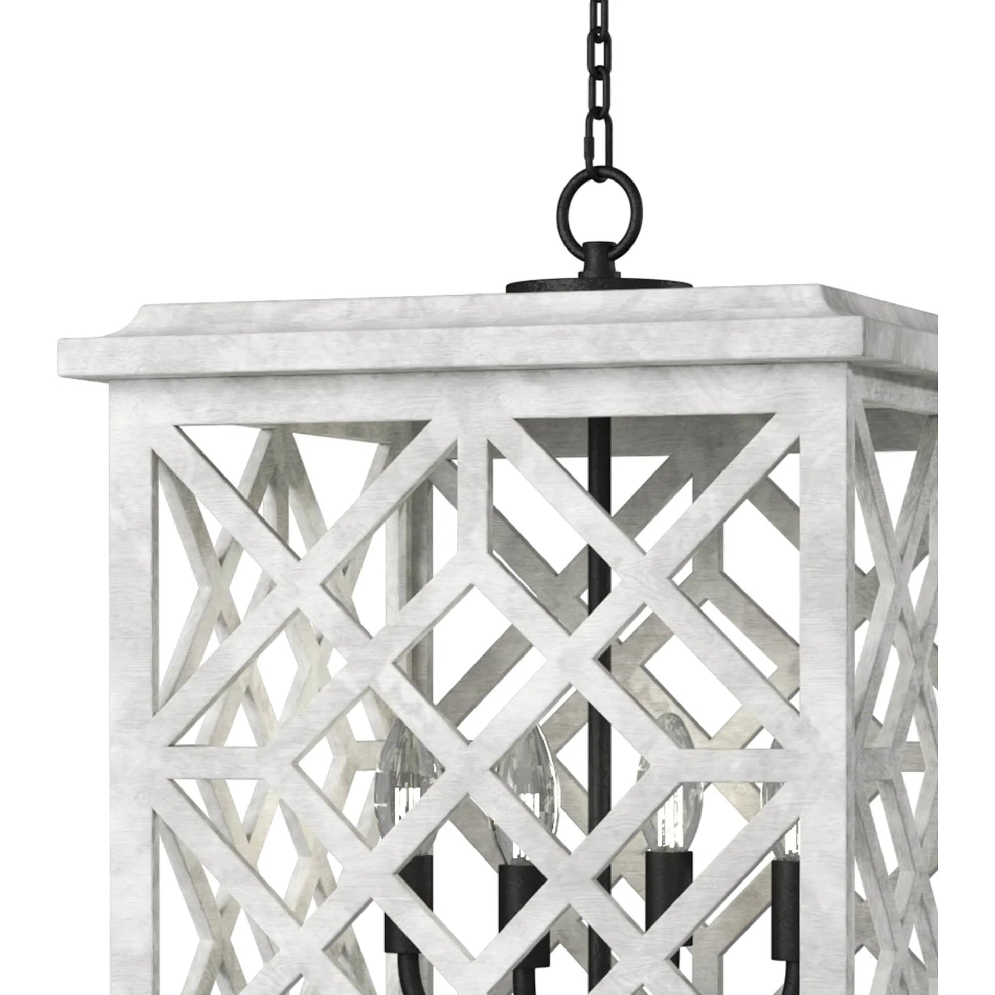 Chatham White Lantern by Regina Andrew in white. Made from wood in a cottage & farmhouse style.
