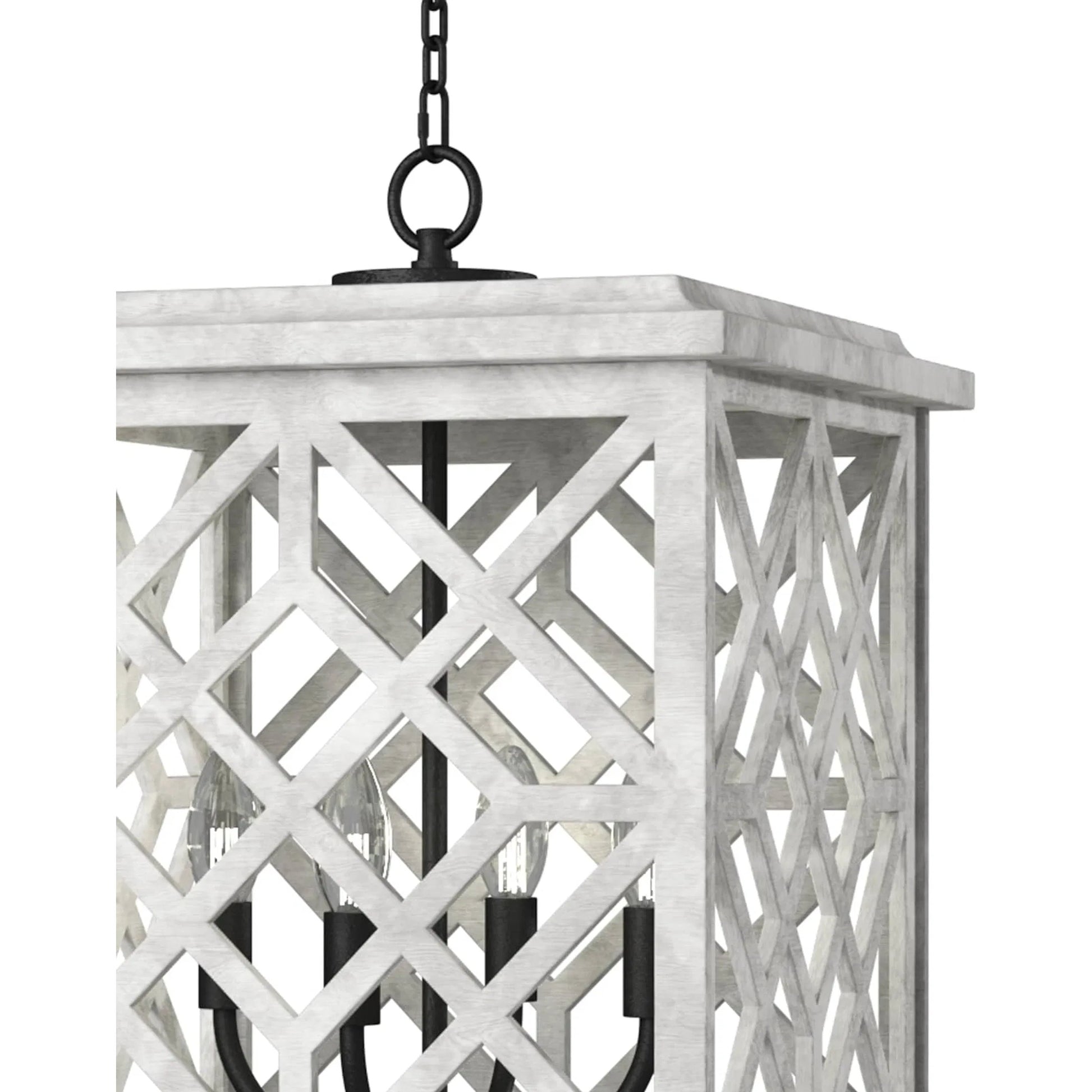 Chatham White Lantern by Regina Andrew in white. Made from wood in a cottage & farmhouse style.