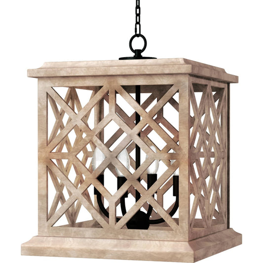 Chatham Natural Lantern by Regina Andrew. Made from wood in a cottage & farmhouse style.