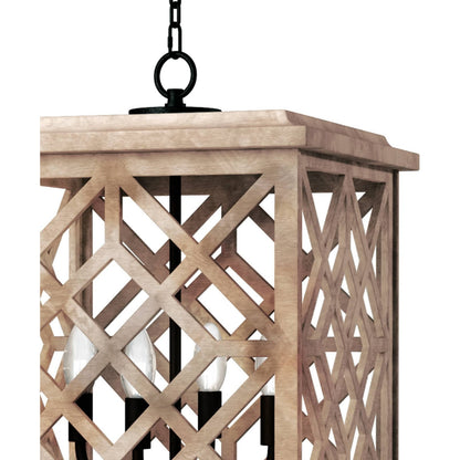 Chatham Natural Lantern by Regina Andrew. Made from wood in a cottage & farmhouse style.