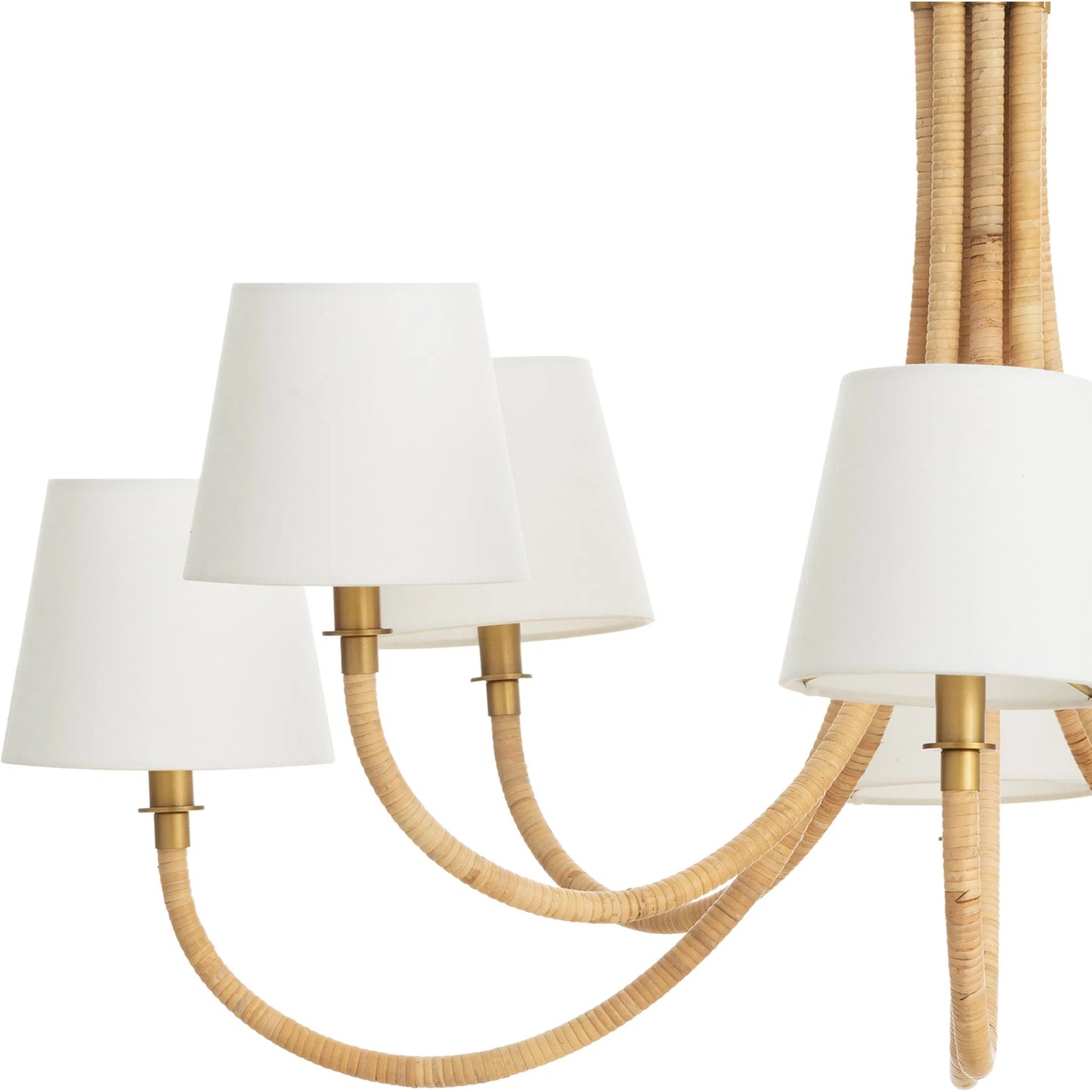 001 SI-2262716 | Closeup | Treble Chandelier by Regina Andrew in brown and natural. Made from natural material in a modern style.