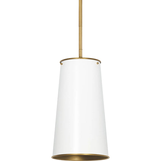 Hattie Pendant by Regina Andrew in white. Made from steel in a modern style.