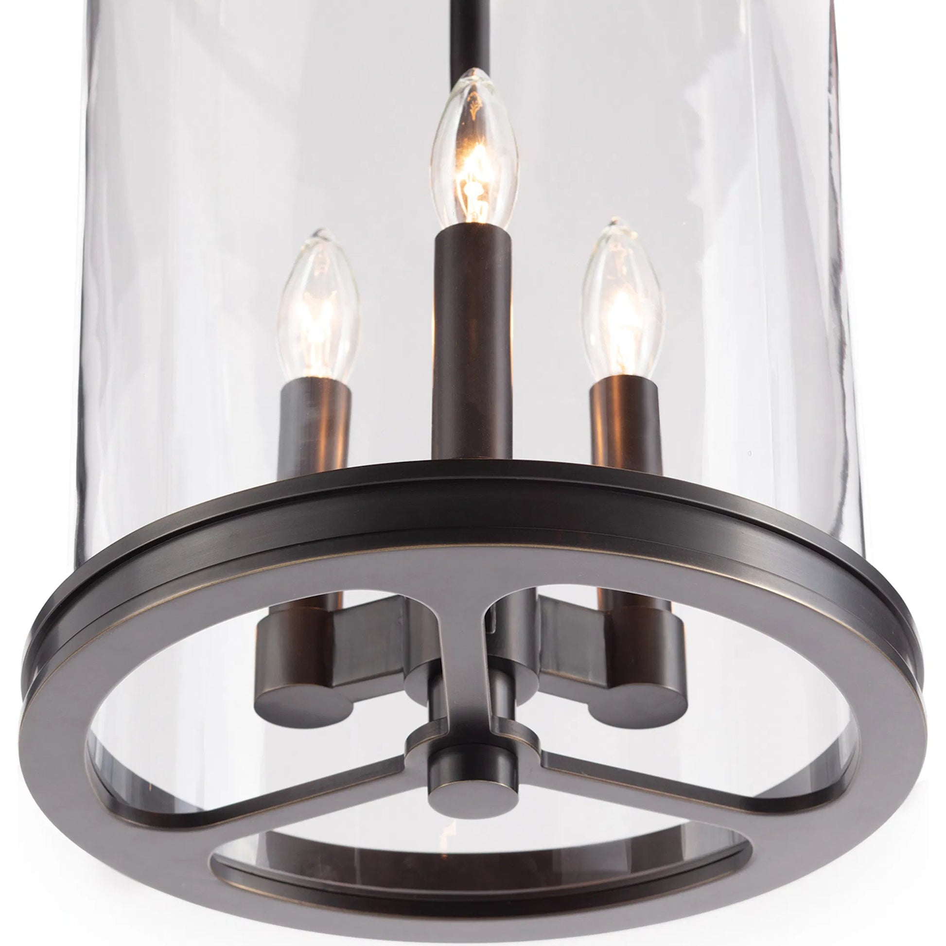 Adria Pendant by Regina Andrew in bronze and oil rubbed bronze. Made from glass, steel in a transitional style.