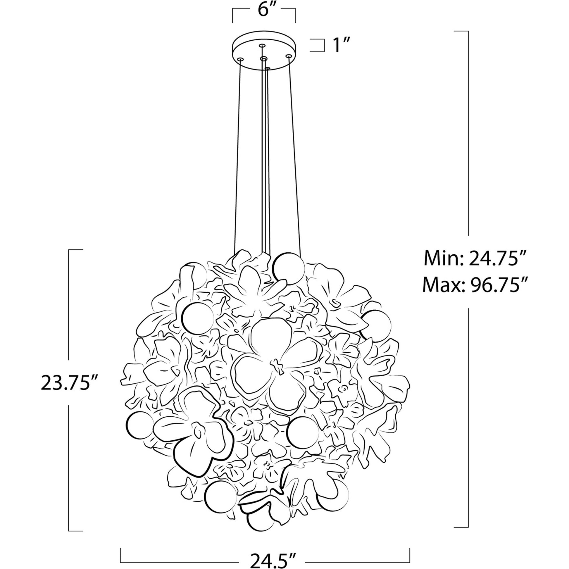 Dogwood Chandelier by Regina Andrew in white. Made from resin in a modern style.