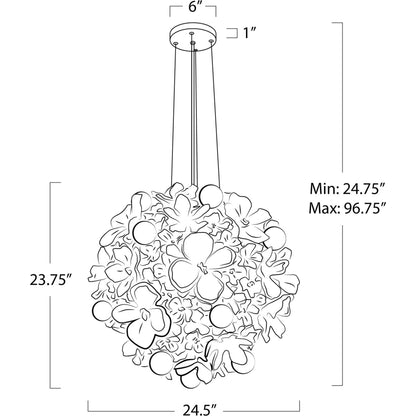 Dogwood Chandelier by Regina Andrew in white. Made from resin in a modern style.
