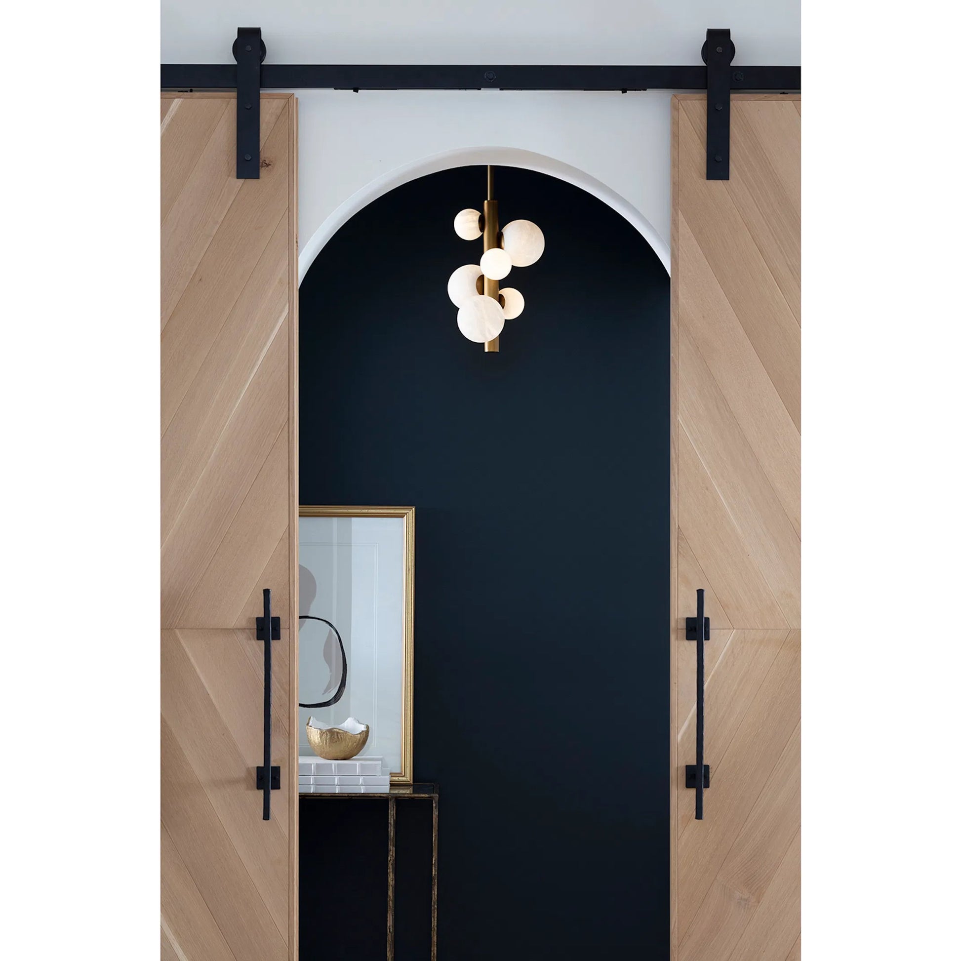 Styx Vertical Pendant by Regina Andrew. Made from steel in a modern style.