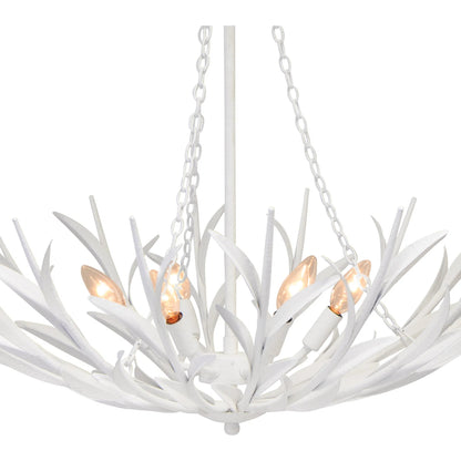 River Reed Basin Chandelier by Regina Andrew in antique gold leaf. Made from steel in a modern style.