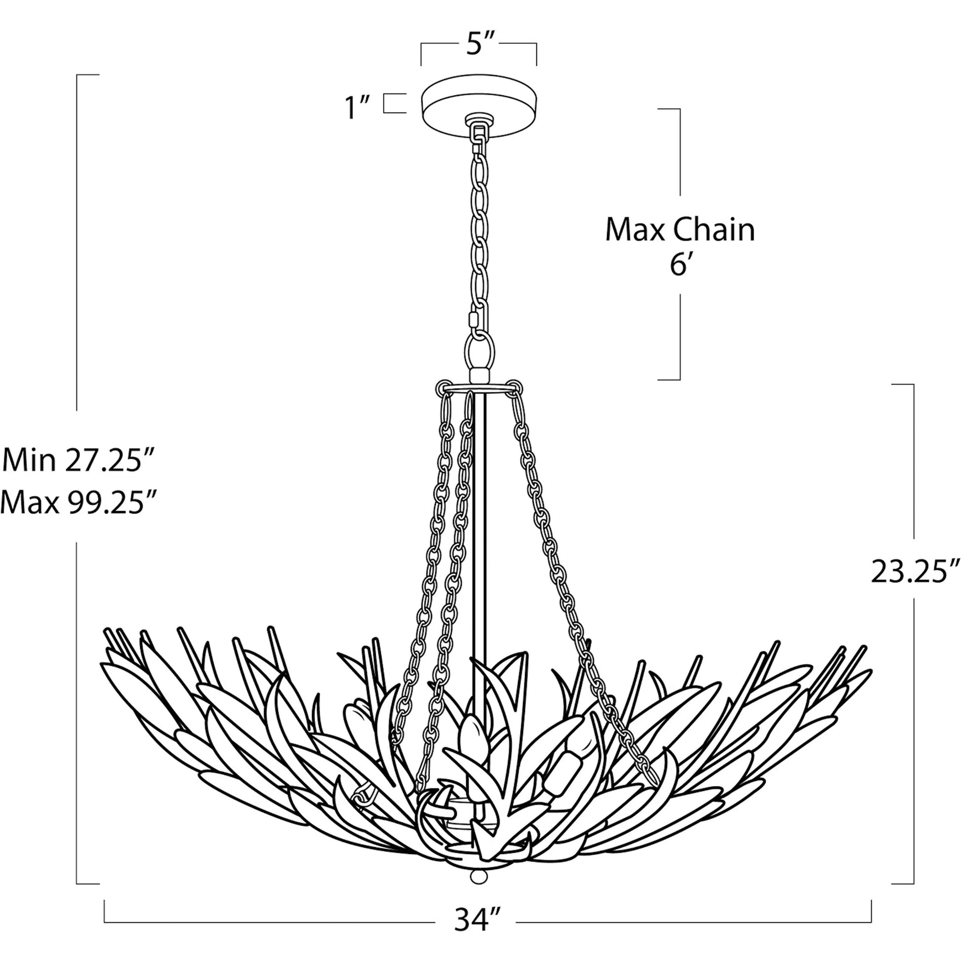 River Reed Basin Chandelier by Regina Andrew in antique gold leaf. Made from steel in a modern style.