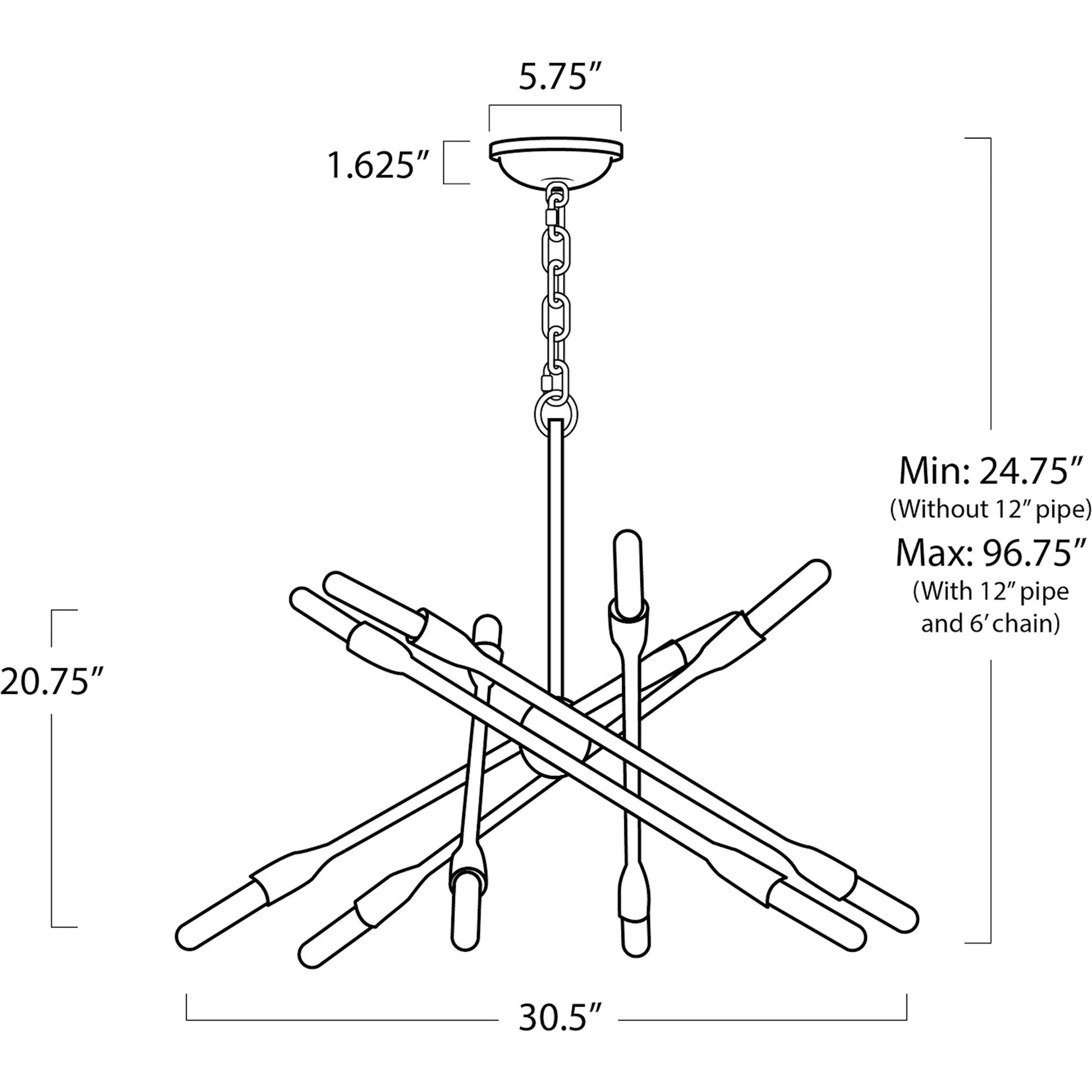 Cobra Chandelier by Regina Andrew. Made from steel in a modern style.