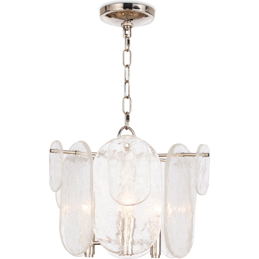 Echo Pendant by Regina Andrew in nickel and polished nickel. Made from glass in a modern style.