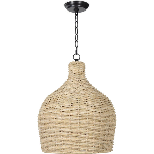 Campagna Pendant by Regina Andrew in natural. Made from rattan in a unique style.