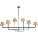 Polly Metal Chandelier, Rattan by Regina Andrew. Made from steel in a modern style.
