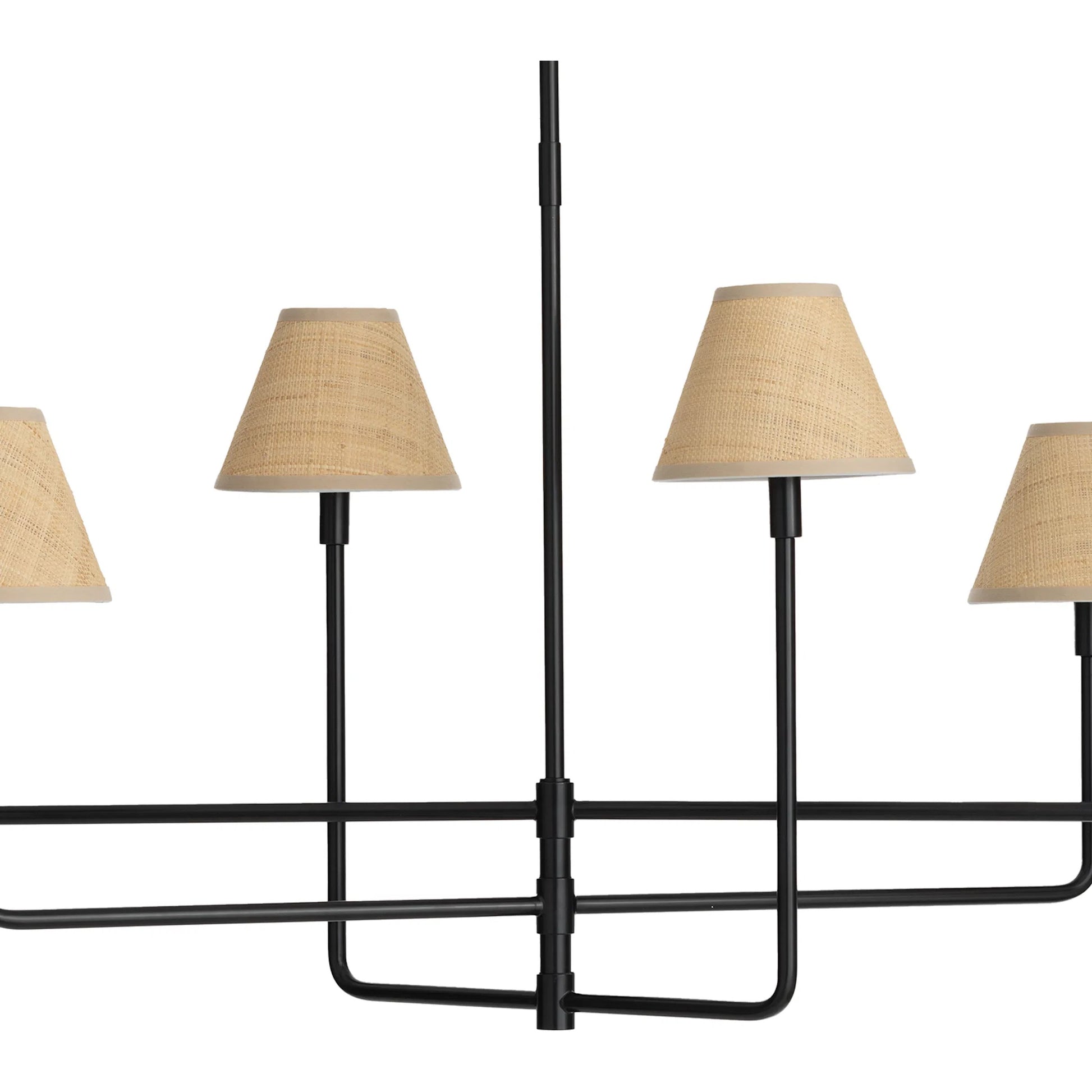Polly Metal Chandelier, Rattan by Regina Andrew. Made from steel in a modern style.