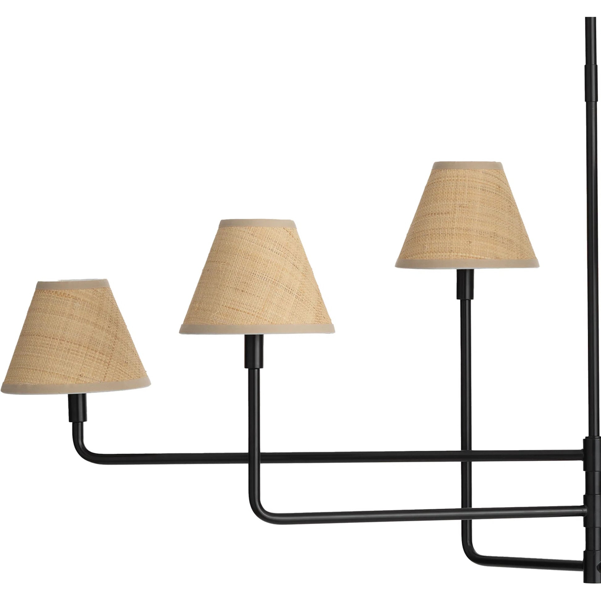 Polly Metal Chandelier, Rattan by Regina Andrew. Made from steel in a modern style.