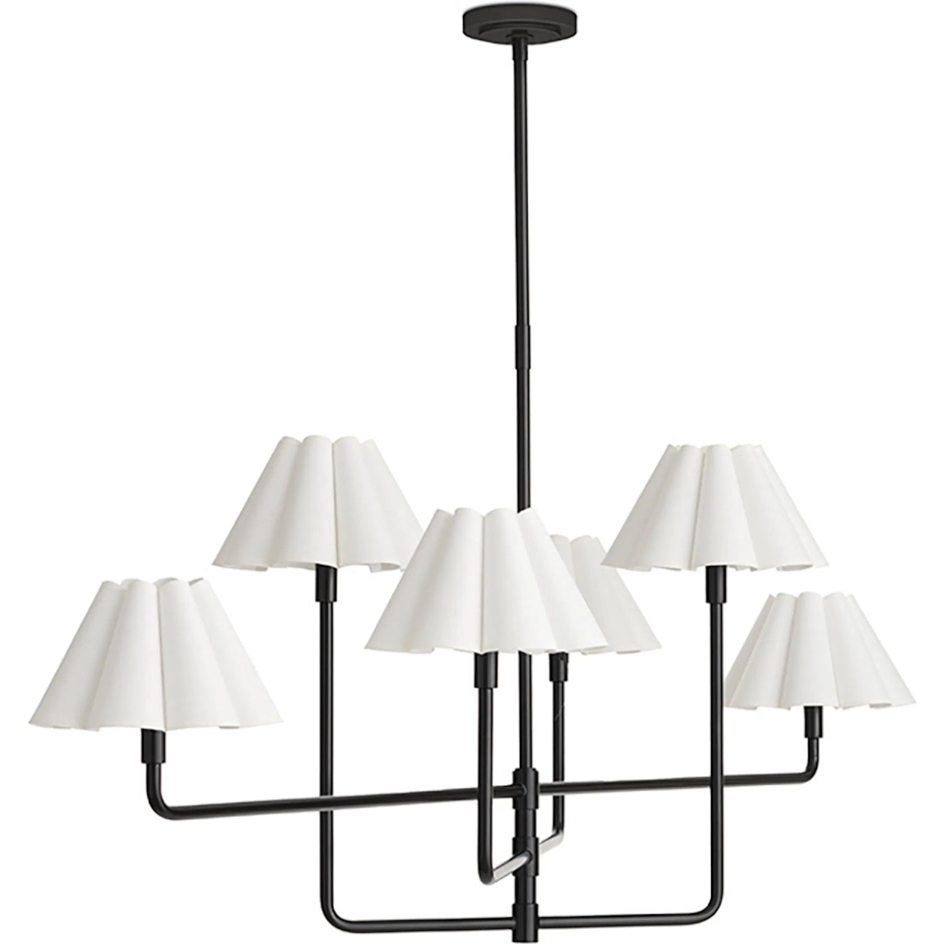 Polly Metal Chandelier, White by Regina Andrew. Made from steel in a modern style.