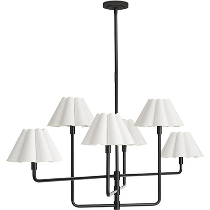 Polly Metal Chandelier, White by Regina Andrew. Made from steel in a modern style.