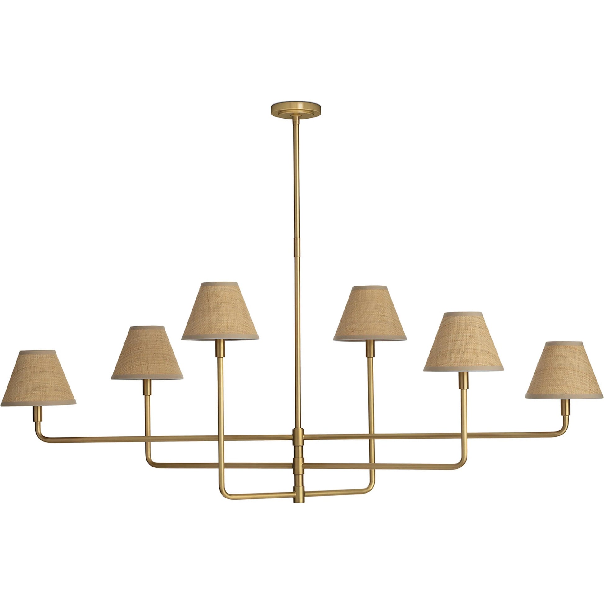 Polly Metal Chandelier, Rattan by Regina Andrew. Made from steel in a modern style.