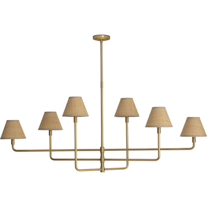 Polly Metal Chandelier, Rattan by Regina Andrew. Made from steel in a modern style.