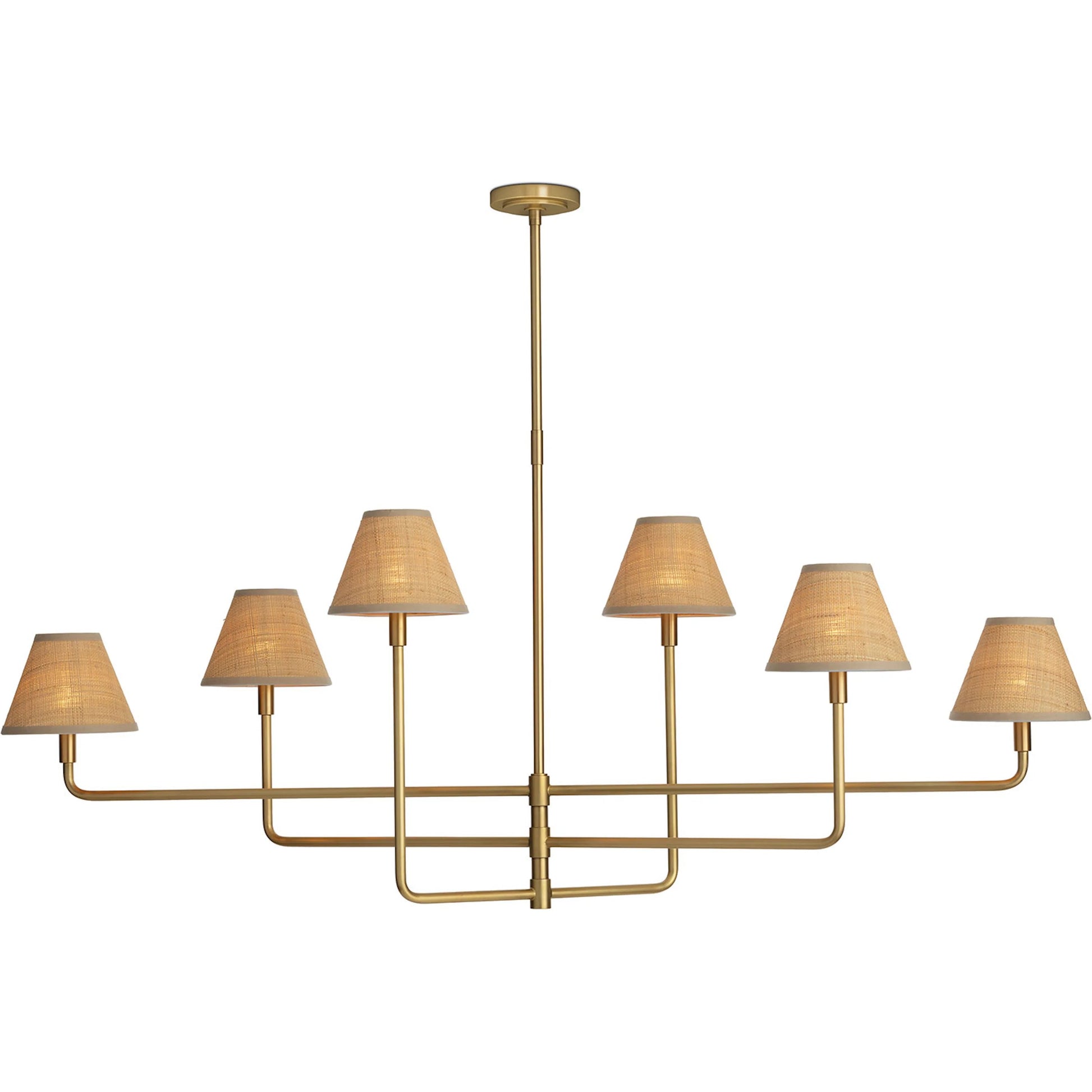 Polly Metal Chandelier, Rattan by Regina Andrew. Made from steel in a modern style.