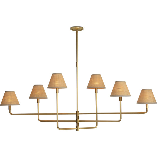 Polly Metal Chandelier, Rattan by Regina Andrew. Made from steel in a modern style.