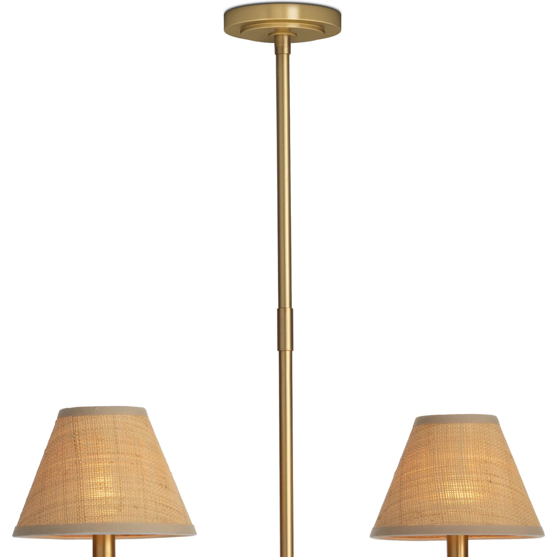 Polly Metal Chandelier, Rattan by Regina Andrew. Made from steel in a modern style.