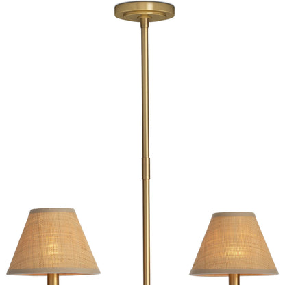 Polly Metal Chandelier, Rattan by Regina Andrew. Made from steel in a modern style.