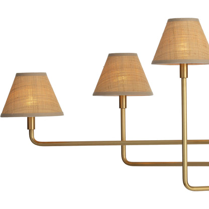 Polly Metal Chandelier, Rattan by Regina Andrew. Made from steel in a modern style.