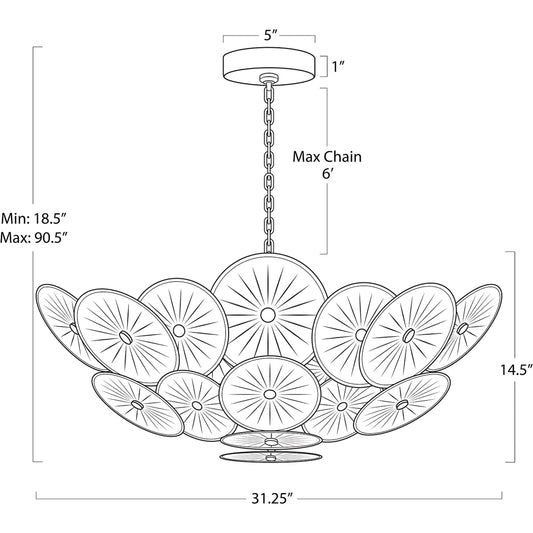 Holly Chandelier by Regina Andrew. Made from glass in a unique style.