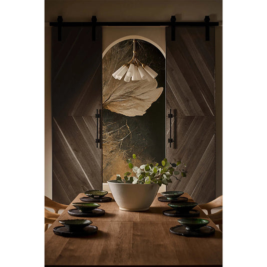 Mousseaux Chandelier by Regina Andrew in natural brass. Made from steel in a modern style.