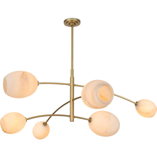 Artemis Chandelier, Alabaster by Regina Andrew. Made from glass in a modern style.