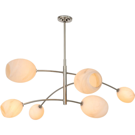 Artemis Chandelier, Alabaster by Regina Andrew. Made from glass in a modern style.