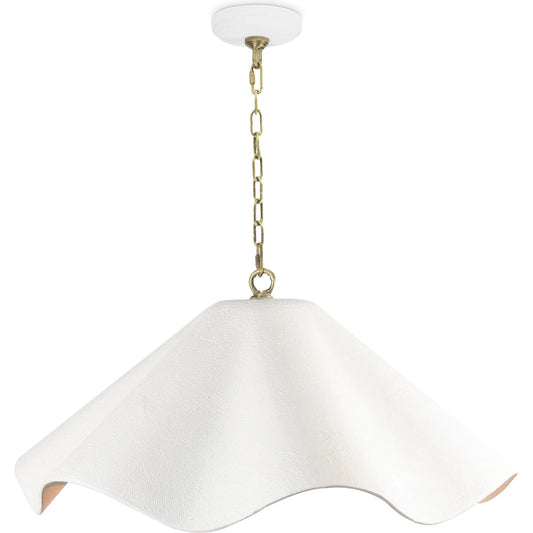 Marisol Pendant by Regina Andrew in white. Made from aluminum in a unique style.
