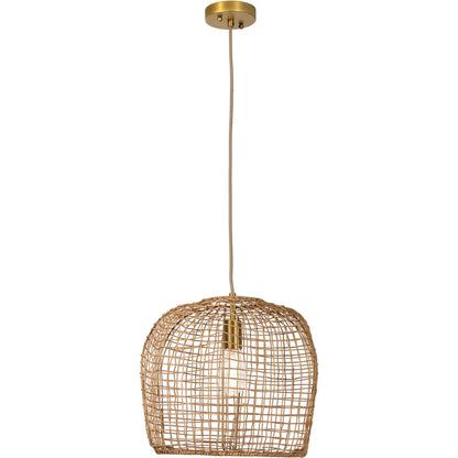 Selene Pendant by Regina Andrew in natural. Made from rattan in a unique style.