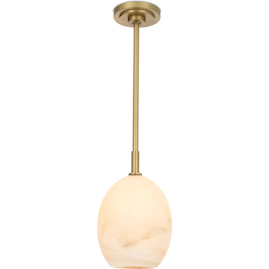 Artemis Single Pendant, Alabaster by Regina Andrew. Made from glass in a modern style.