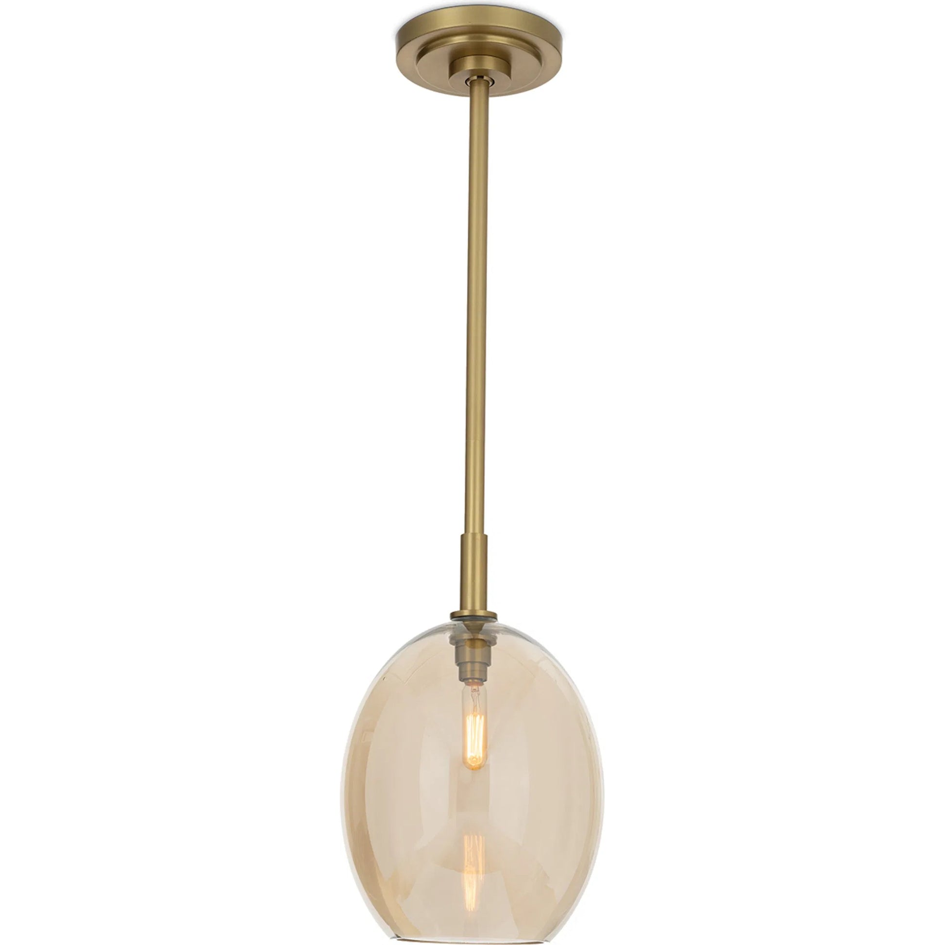 Artemis Single Pendant, Champagne by Regina Andrew. Made from glass in a modern style.