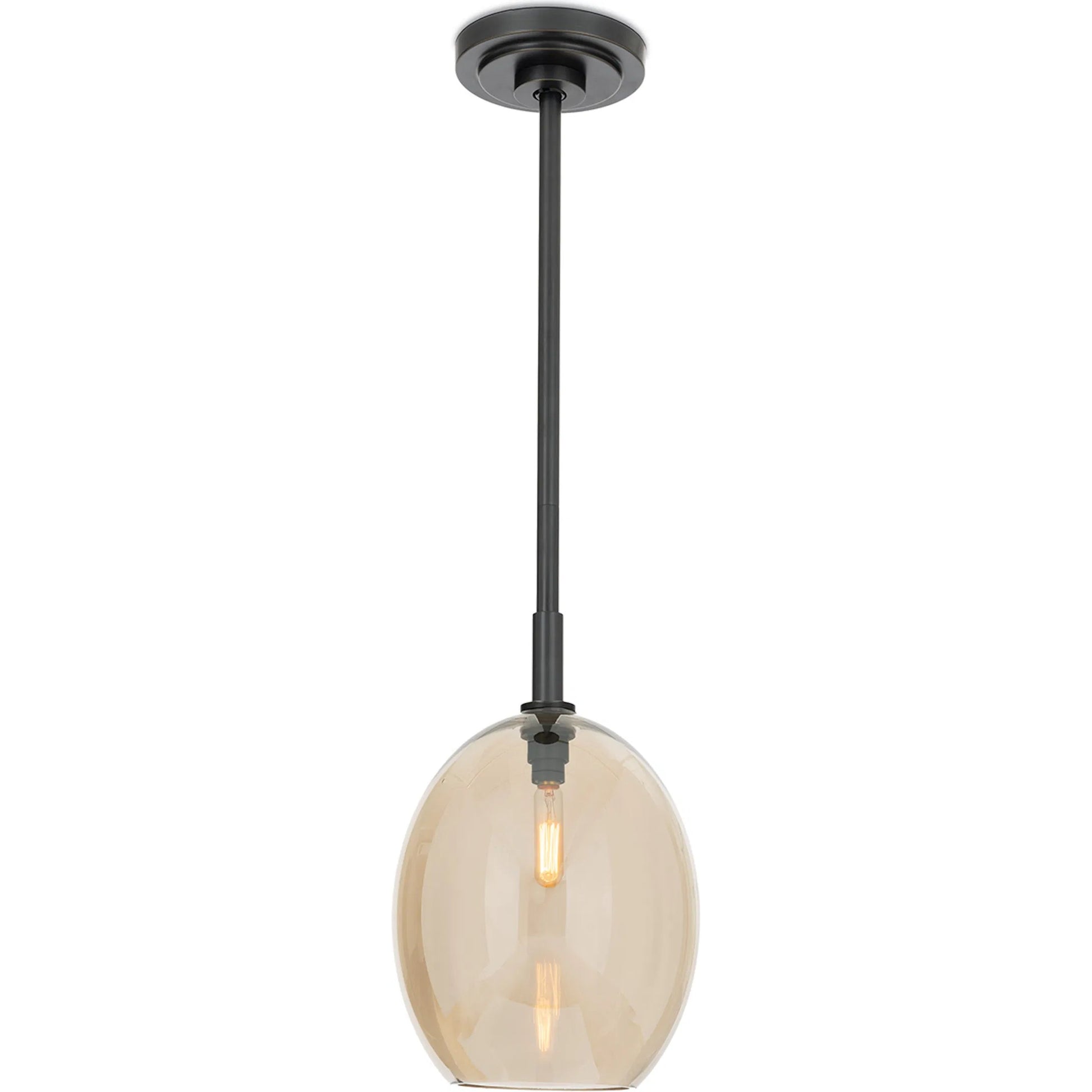 Artemis Single Pendant, Champagne by Regina Andrew. Made from glass in a modern style.