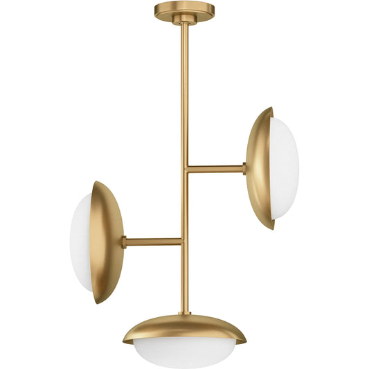 Bond Pendant 3 Light by Regina Andrew in brass and natural brass. Made from steel in a unique style.