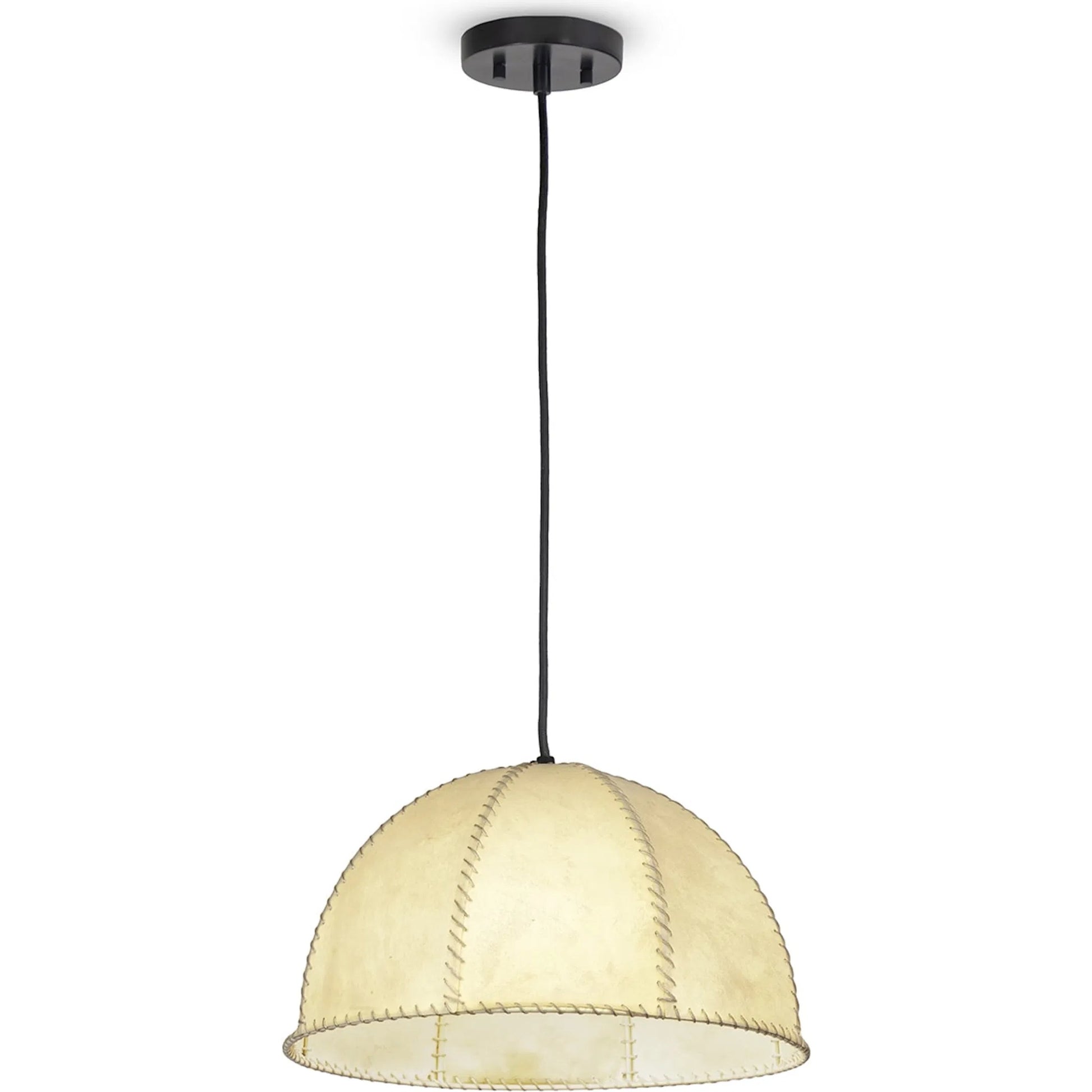Stevie Vellum Pendant by Regina Andrew in neutral and natural. Made from leather in a unique style.
