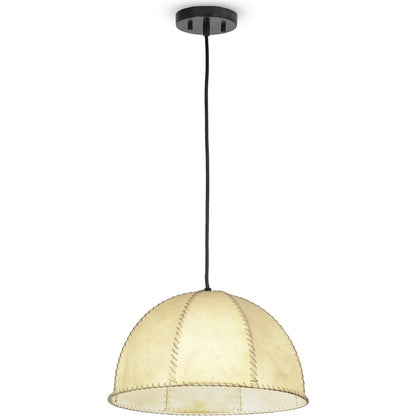Stevie Vellum Pendant by Regina Andrew in neutral and natural. Made from leather in a unique style.